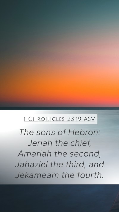 1 Chronicles 23:19 ASV Bible Verse Image