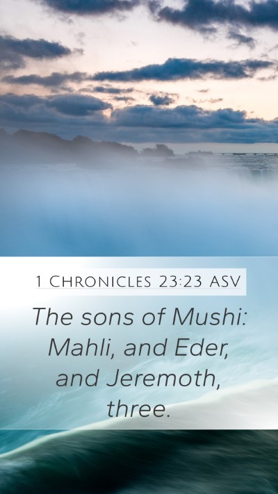 1 Chronicles 23:23 ASV Bible Verse Image