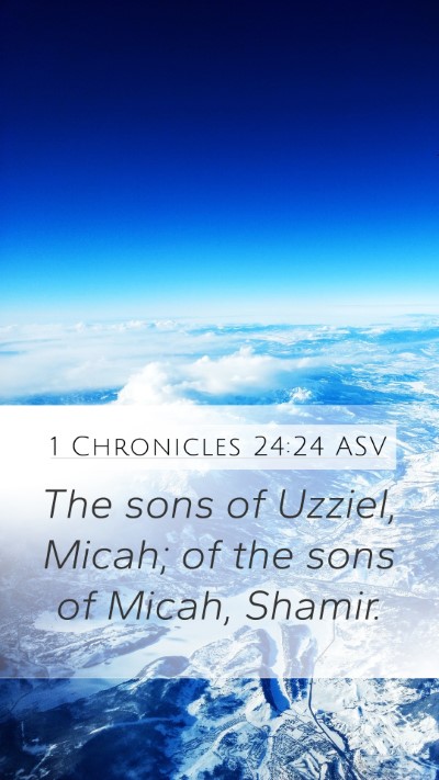 1 Chronicles 24:24 ASV Bible Verse Image