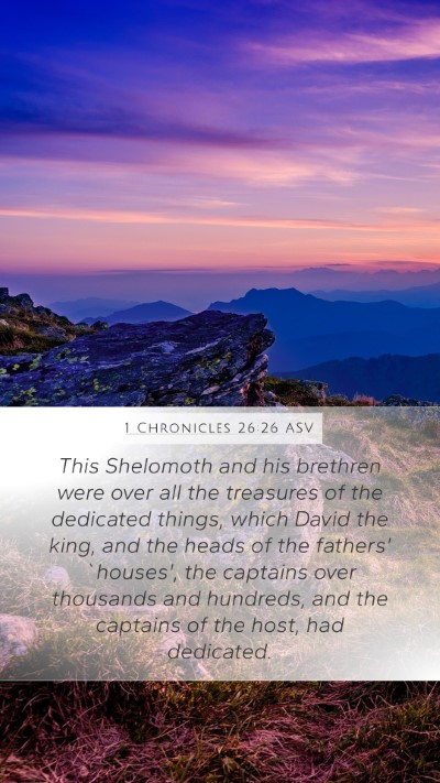 1 Chronicles 26:26 ASV Bible Verse Image