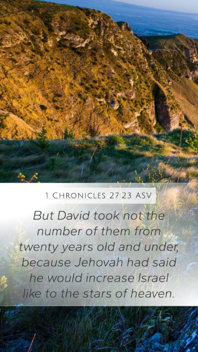 1 Chronicles 27:23 ASV Bible Verse Image