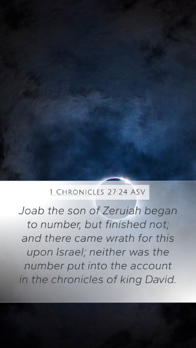 1 Chronicles 27:24 ASV Bible Verse Image