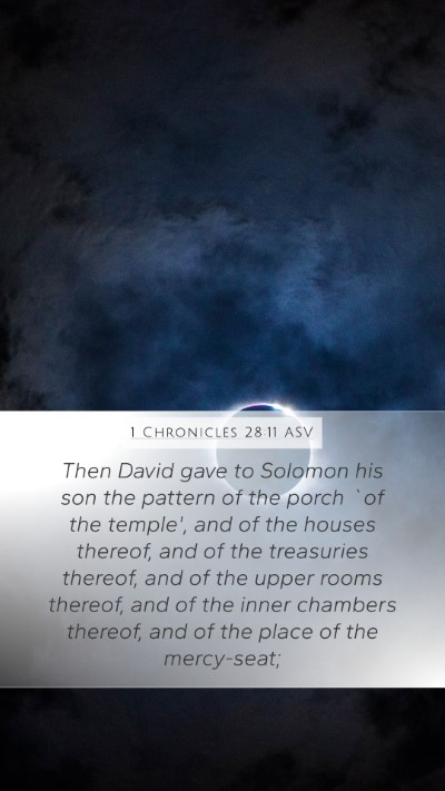 1 Chronicles 28:11 ASV Bible Verse Image