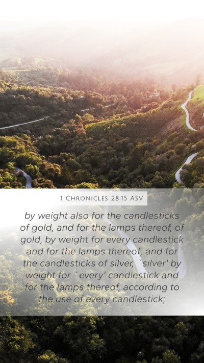 1 Chronicles 28:15 ASV Bible Verse Image