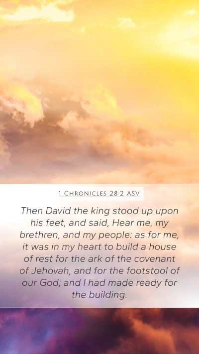 1 Chronicles 28:2 ASV Bible Verse Image