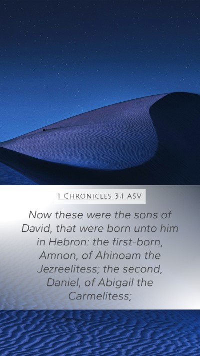 1 Chronicles 3:1 ASV Bible Verse Image