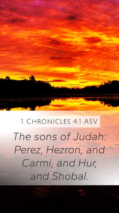 1 Chronicles 4:1 ASV Bible Verse Image