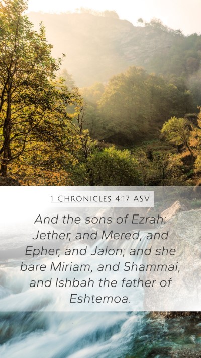1 Chronicles 4:17 ASV Bible Verse Image