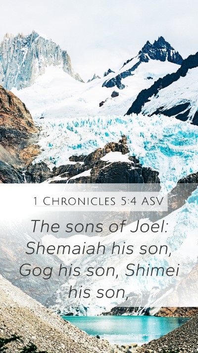 1 Chronicles 5:4 ASV Bible Verse Image