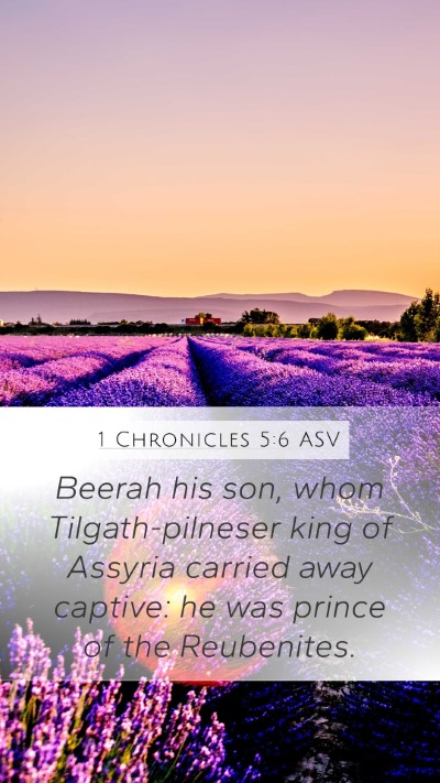 1 Chronicles 5:6 ASV Bible Verse Image