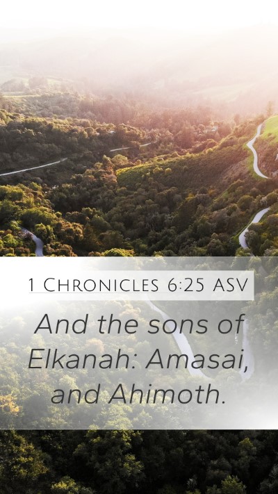1 Chronicles 6:25 ASV Bible Verse Image