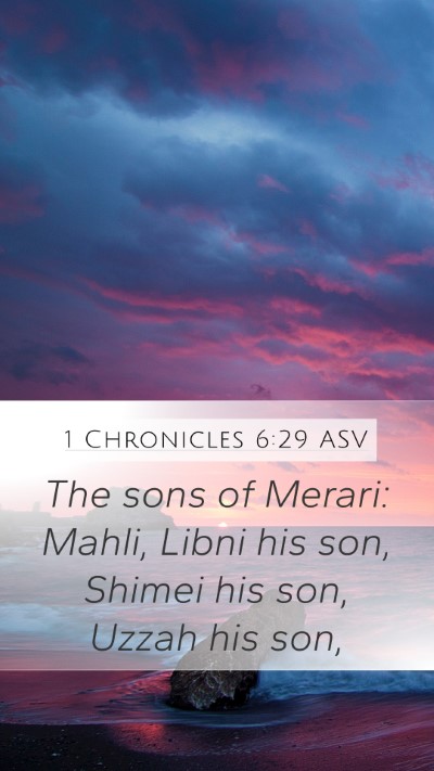 1 Chronicles 6:29 ASV Bible Verse Image