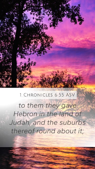 1 Chronicles 6:55 ASV Bible Verse Image