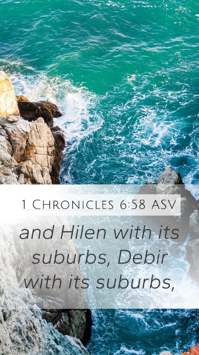 1 Chronicles 6:58 ASV Bible Verse Image