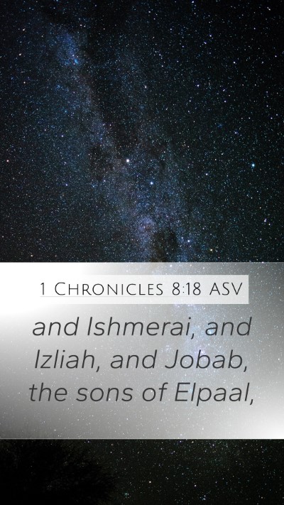 1 Chronicles 8:18 ASV Bible Verse Image