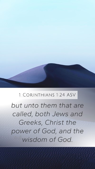 1 Corinthians 1:24 ASV Bible Verse Image