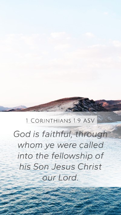 1 Corinthians 1:9 ASV Bible Verse Image