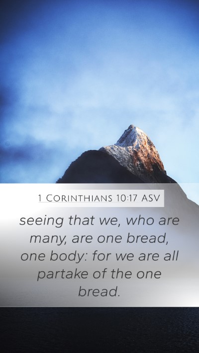 1 Corinthians 10:17 ASV Bible Verse Image