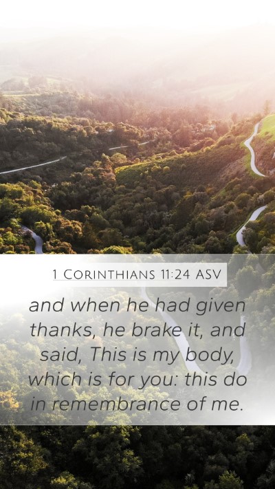 1 Corinthians 11:24 ASV Bible Verse Image