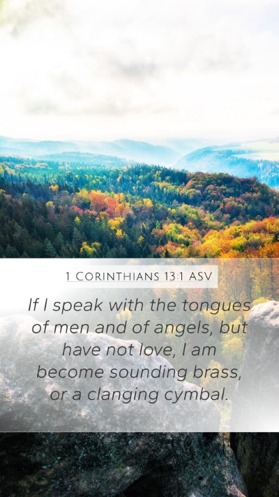 1 Corinthians 13:1 ASV Bible Verse Image