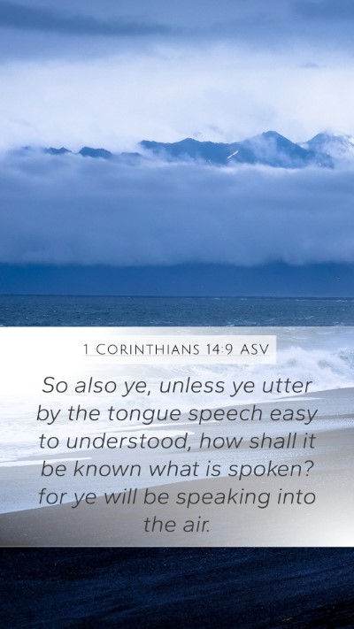 1 Corinthians 14:9 ASV Bible Verse Image