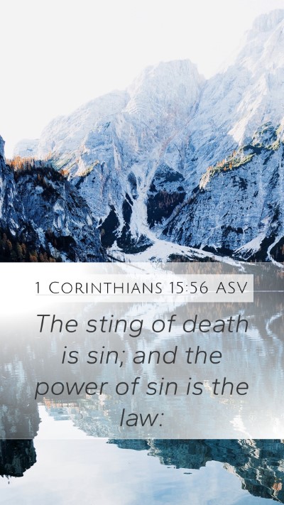 1 Corinthians 15:56 ASV Bible Verse Image