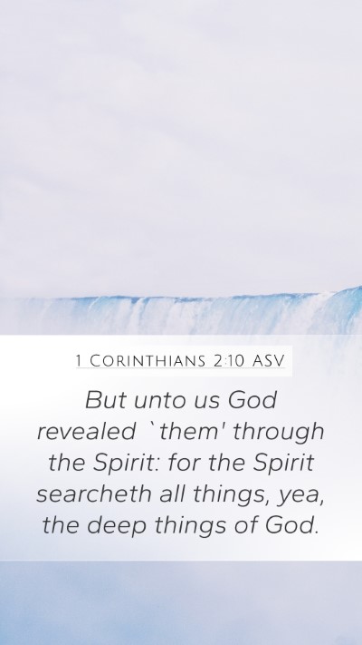 1 Corinthians 2:10 ASV Bible Verse Image