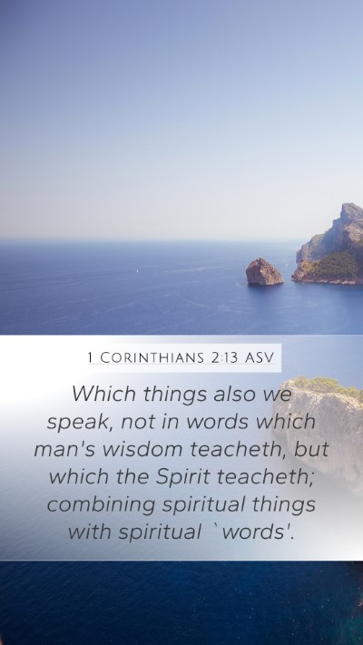 1 Corinthians 2:13 ASV Bible Verse Image