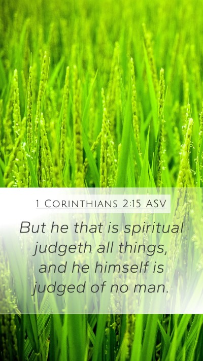 1 Corinthians 2:15 ASV Bible Verse Image