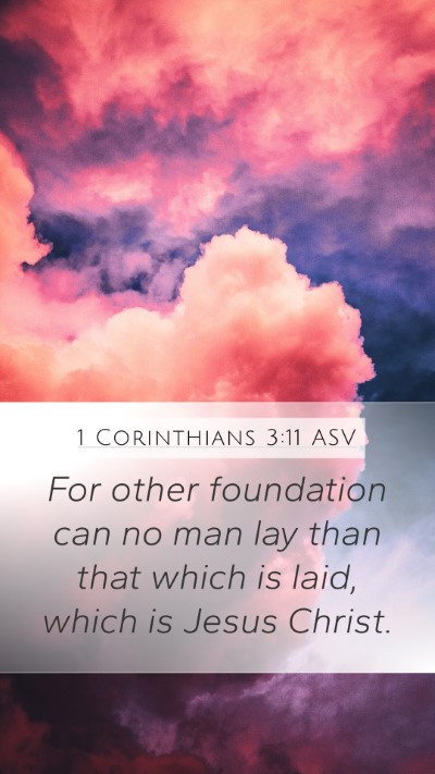 1 Corinthians 3:11 ASV Bible Verse Image