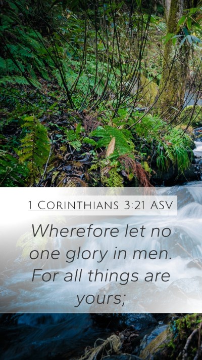 1 Corinthians 3:21 ASV Bible Verse Image