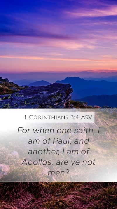 1 Corinthians 3:4 ASV Bible Verse Image