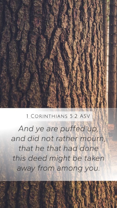 1 Corinthians 5:2 ASV Bible Verse Image