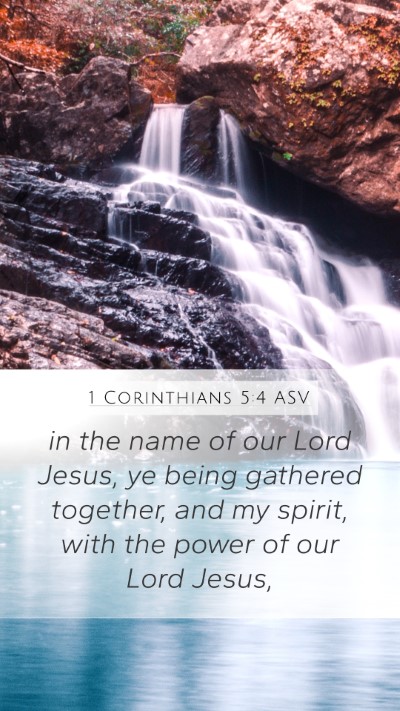1 Corinthians 5:4 ASV Bible Verse Image