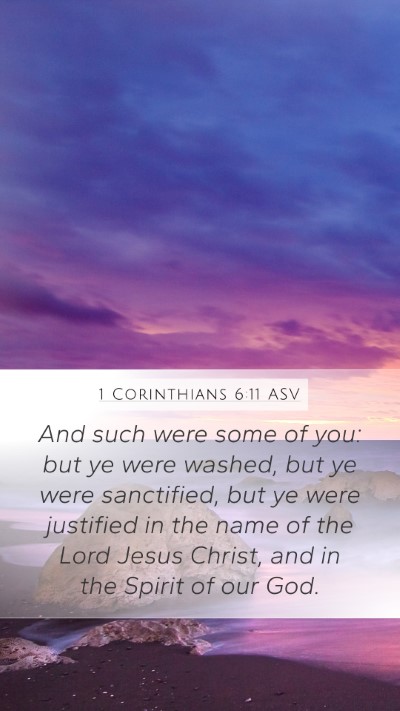 1 Corinthians 6:11 ASV Bible Verse Image