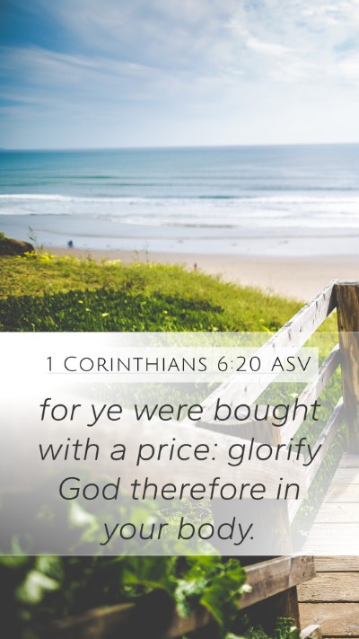 1 Corinthians 6:20 ASV Bible Verse Image