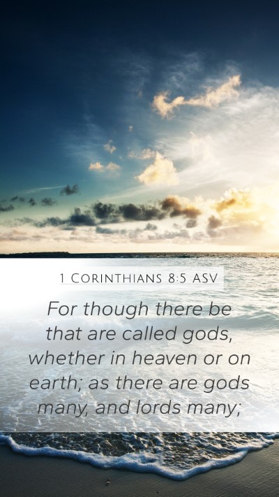 1 Corinthians 8:5 ASV Bible Verse Image