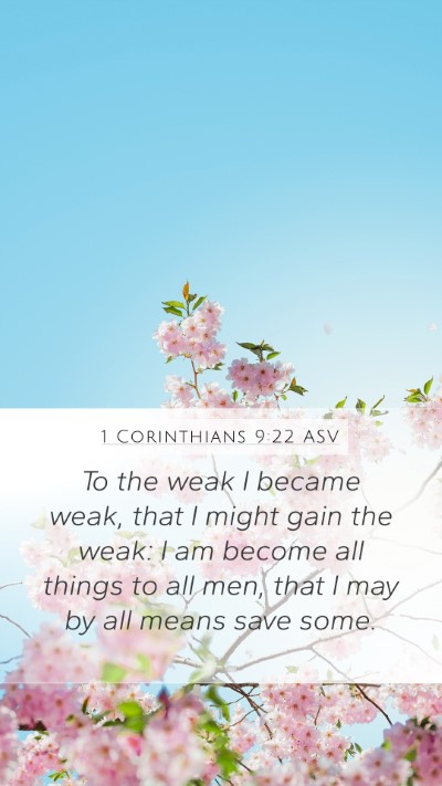 1 Corinthians 9:22 ASV Bible Verse Image