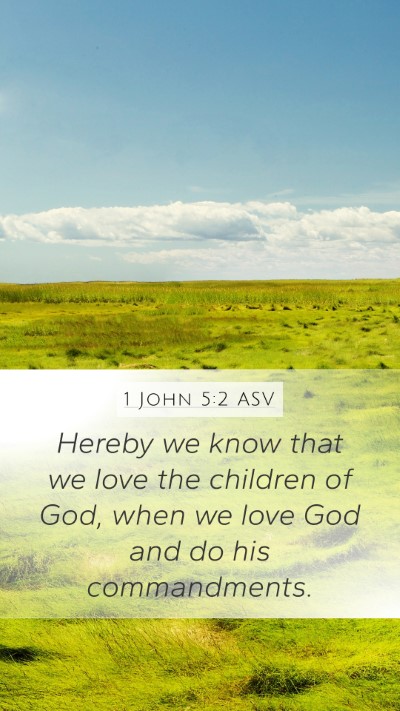 1 John 5:2 ASV Bible Verse Image