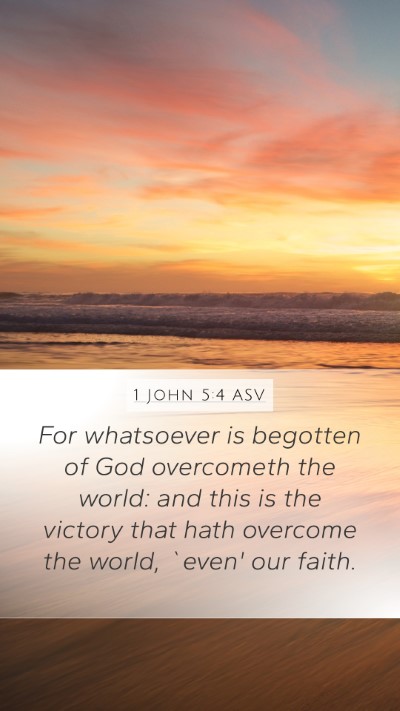 1 John 5:4 ASV Bible Verse Image