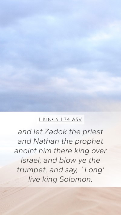 1 Kings 1:34 ASV Bible Verse Image