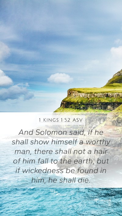 1 Kings 1:52 ASV Bible Verse Image