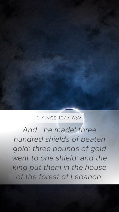 1 Kings 10:17 ASV Bible Verse Image