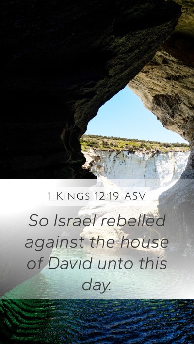 1 Kings 12:19 ASV Bible Verse Image
