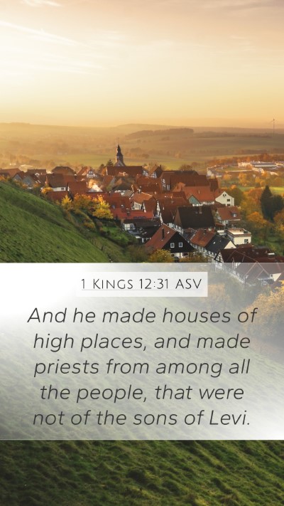 1 Kings 12:31 ASV Bible Verse Image