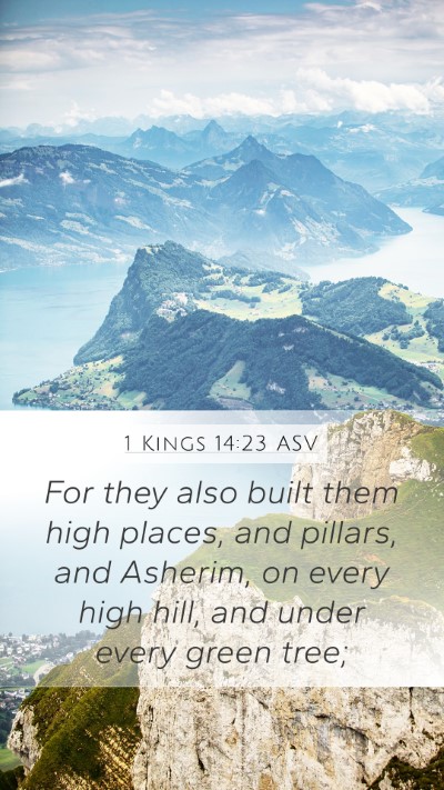 1 Kings 14:23 ASV Bible Verse Image