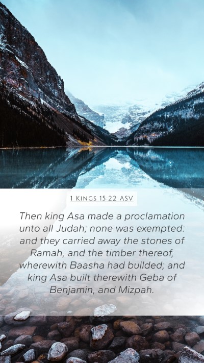 1 Kings 15:22 ASV Bible Verse Image