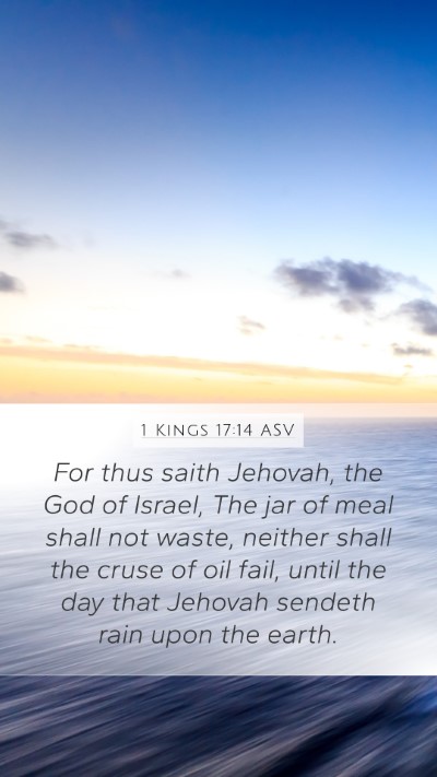 1 Kings 17:14 ASV Bible Verse Image