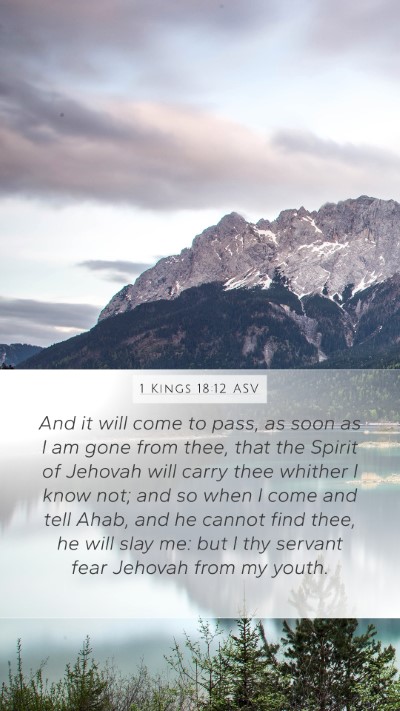 1 Kings 18:12 ASV Bible Verse Image