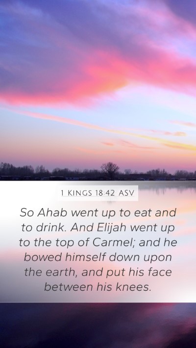 1 Kings 18:42 ASV Bible Verse Image